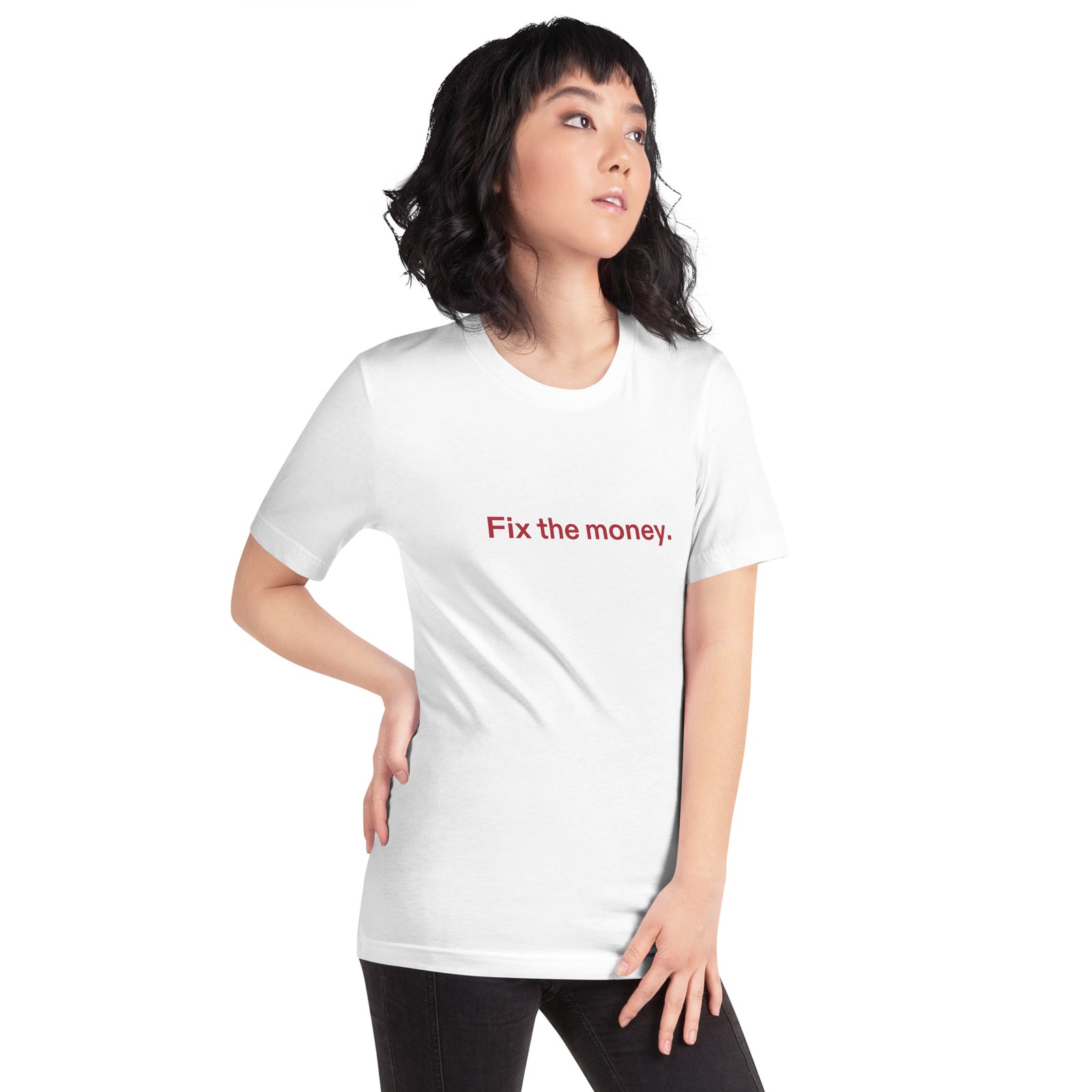 Fix the money. Women’s Basic Organic | Bitcoin T-Shirt