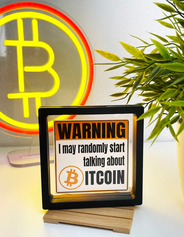 WARNUNG: Ich kann zufällig anfangen, über Bitcoin zu sprechen Sticker