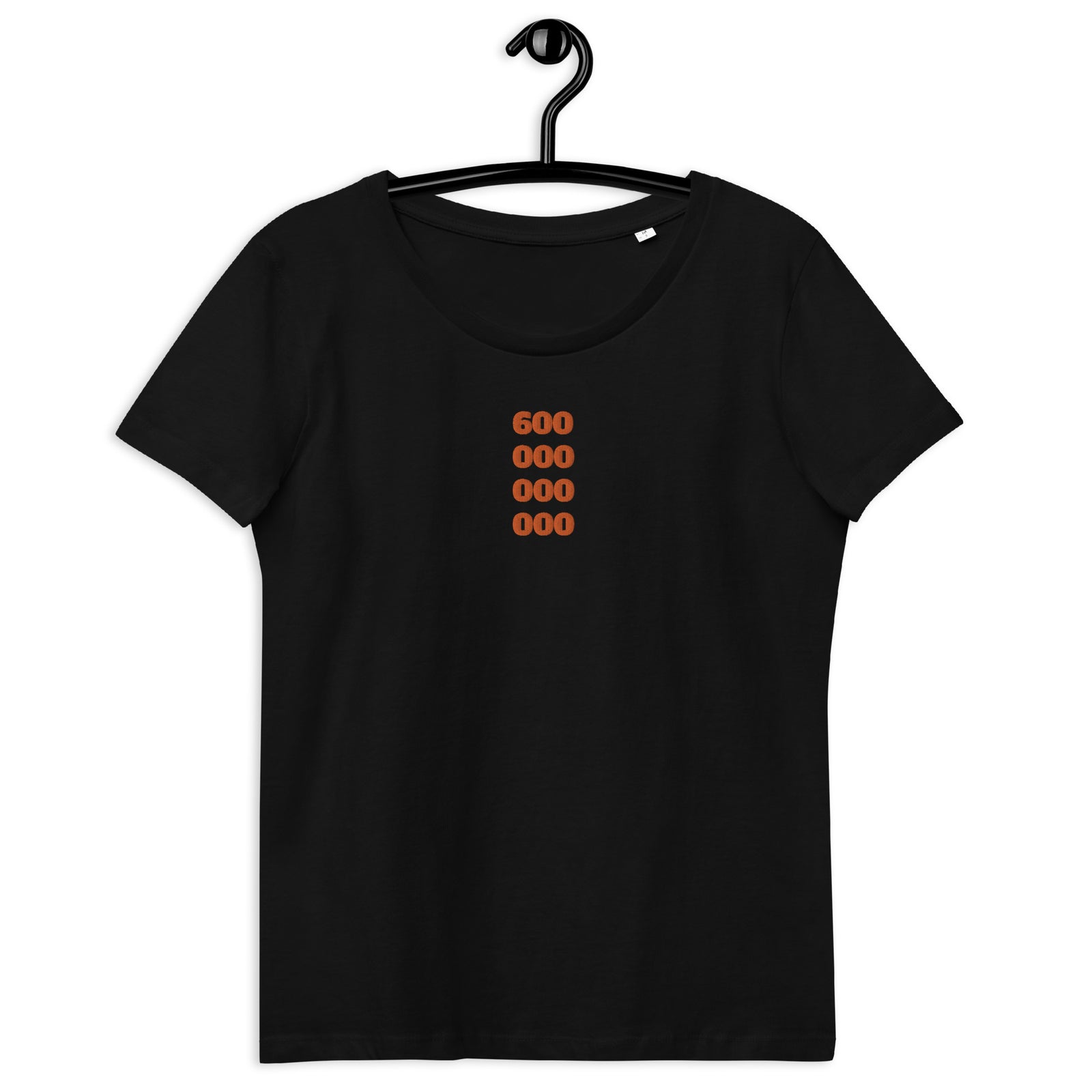 600 000 000 000 Embroidered Women's Organic Cotton | Bitcoin Shirt