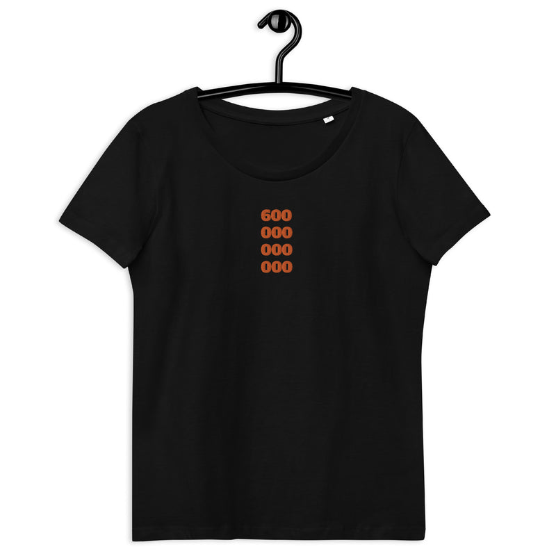 600 000 000 000 Embroidered Women's Organic Cotton | Bitcoin Shirt