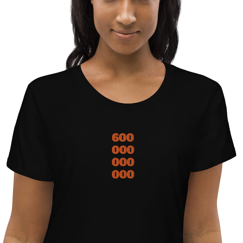 600 000 000 000 Embroidered Women's Organic Cotton | Bitcoin Shirt