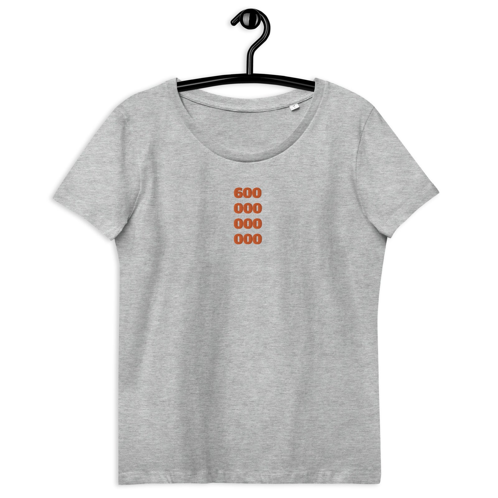 600 000 000 000 Embroidered Women's Organic Cotton | Bitcoin Shirt