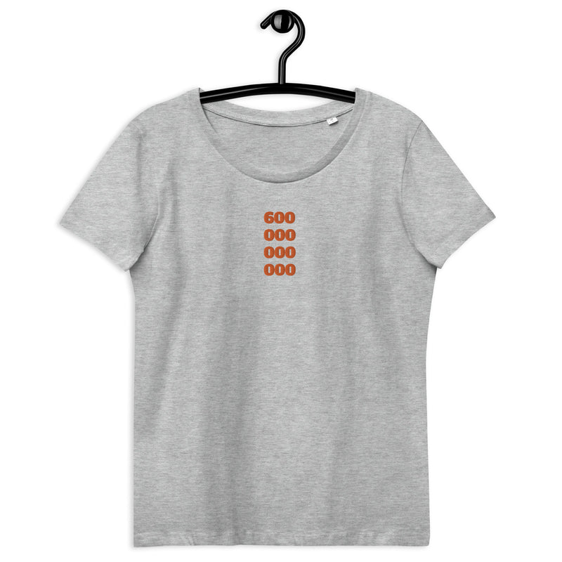600 000 000 000 Embroidered Women's Organic Cotton | Bitcoin Shirt