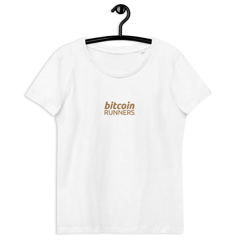 Bitcoin Runners Embroidered Women's Organic Cotton T-Shirt
