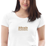 Bitcoin Runners Embroidered Women's Organic Cotton T-Shirt