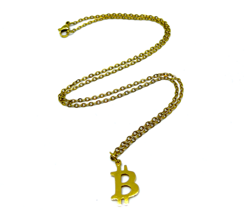 Bitcoin "B" Stainless Steel Necklace