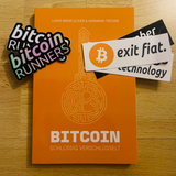 Signierte Version "Bitcoin schlüssig verschlüsselt" mit 5 Sticker (Deutsche Version)