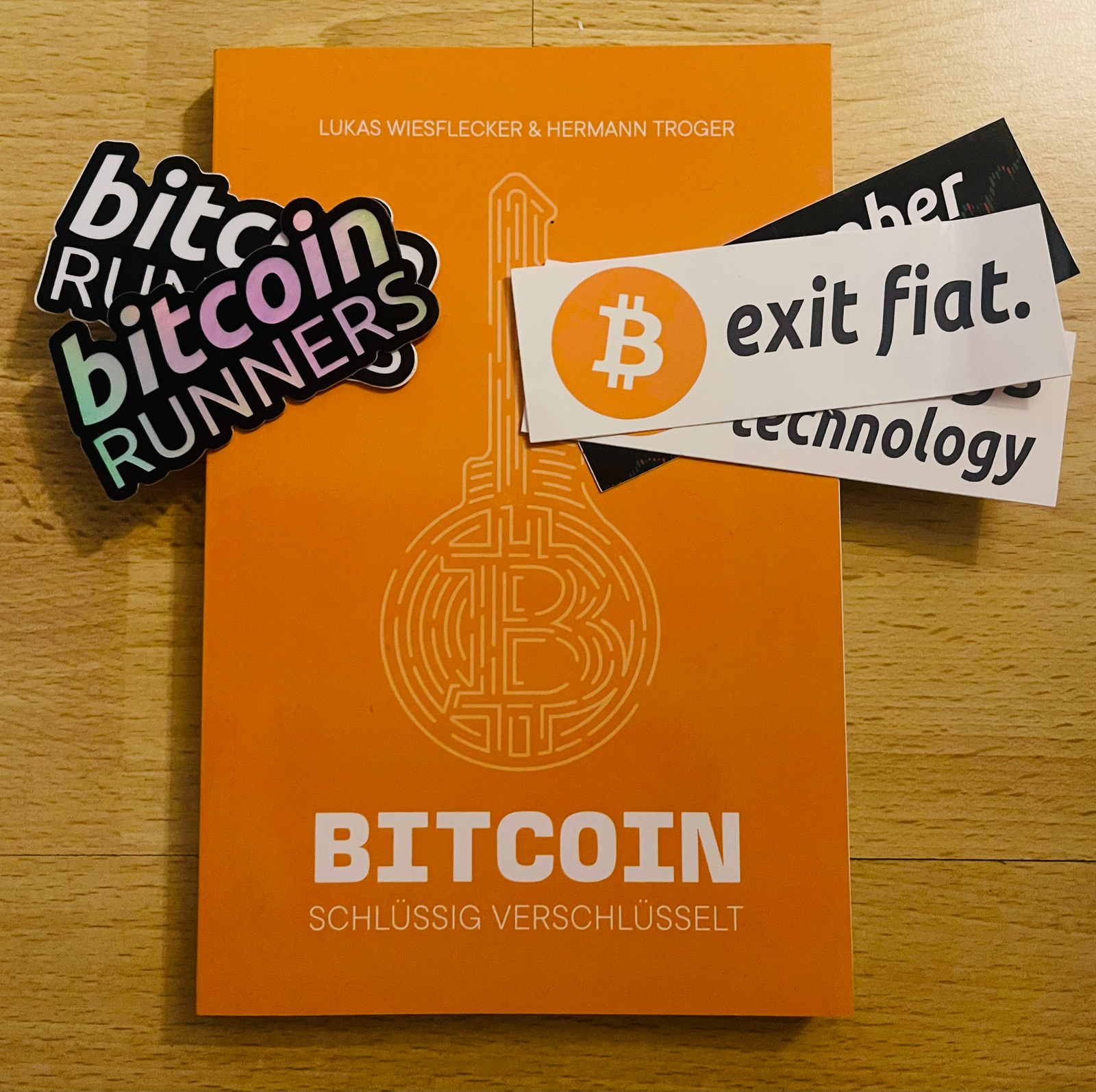 Signierte Version "Bitcoin schlüssig verschlüsselt" mit 5 Sticker (Deutsche Version)