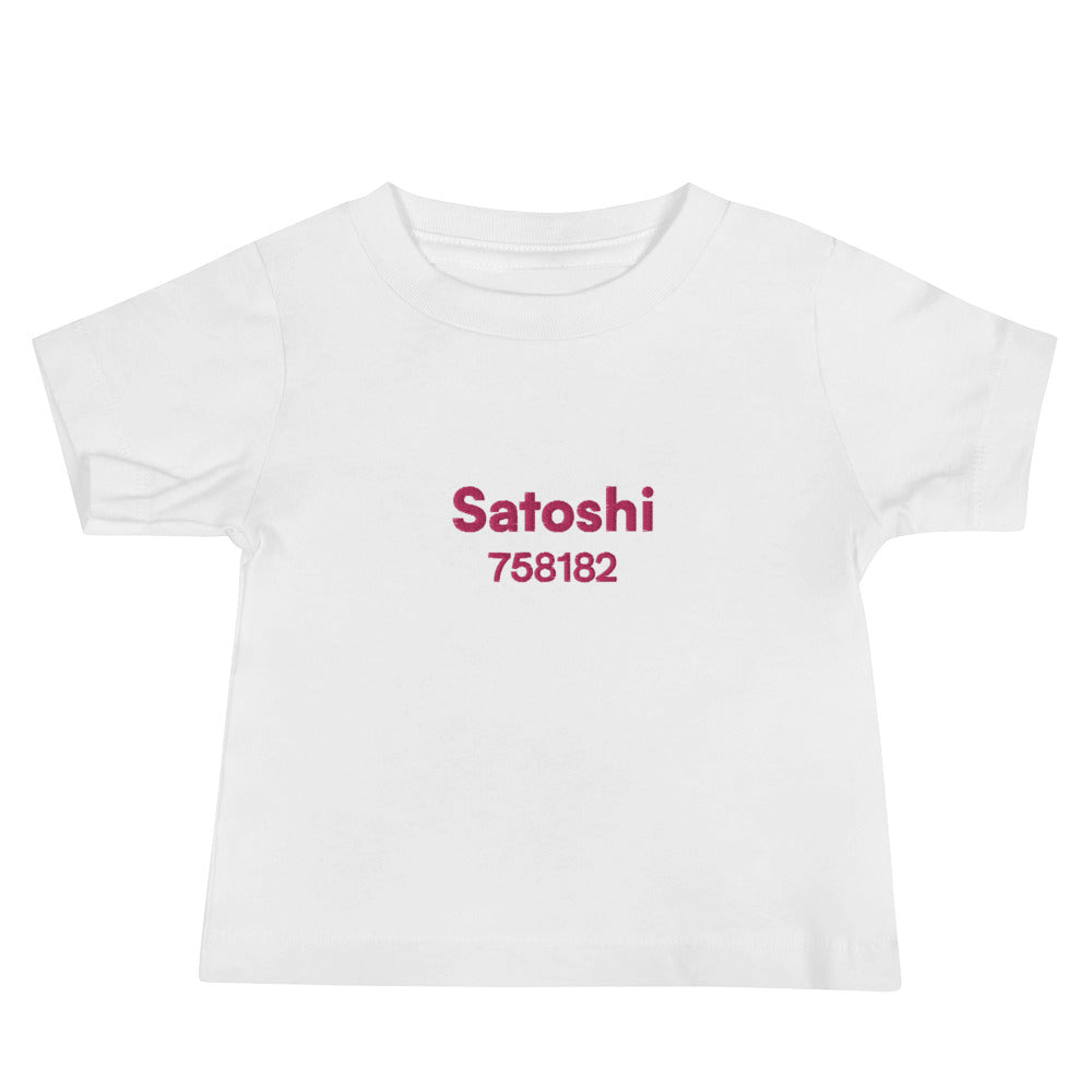 Block Time Personalized Embroidered Baby Jersey Short Sleeve Tee