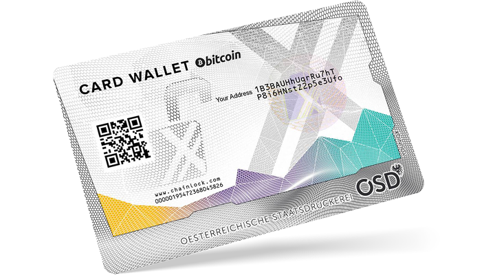 Bitcoin Card Wallet from Coinfinity