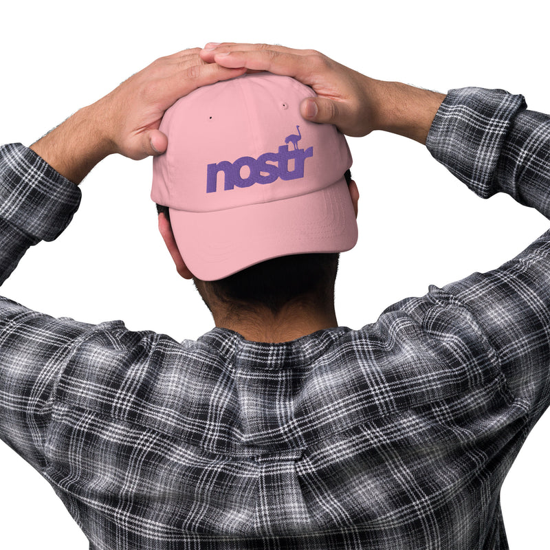 Nostr Unstructured Dad Hat with Curved Brim