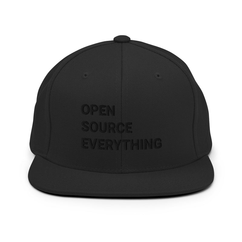 Open Source Everything Structured Snapback Cap with Flat Brim