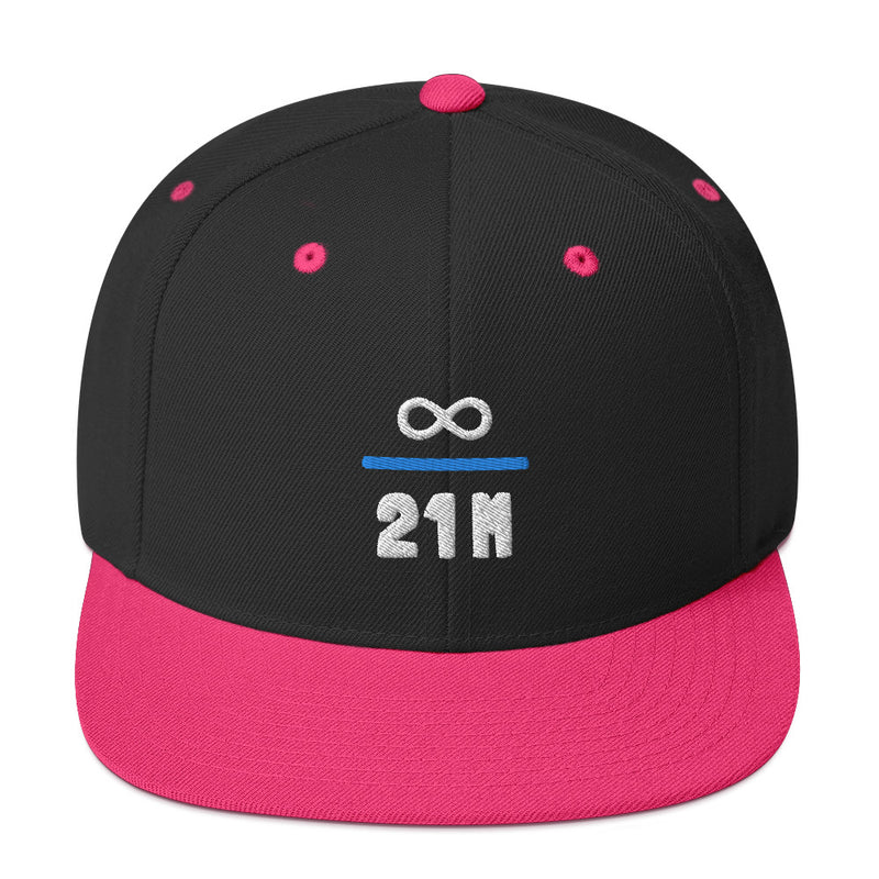 Infinity Divided by 21 Mio Knut Svanholm Structured Snapback Cap with Flat Brim