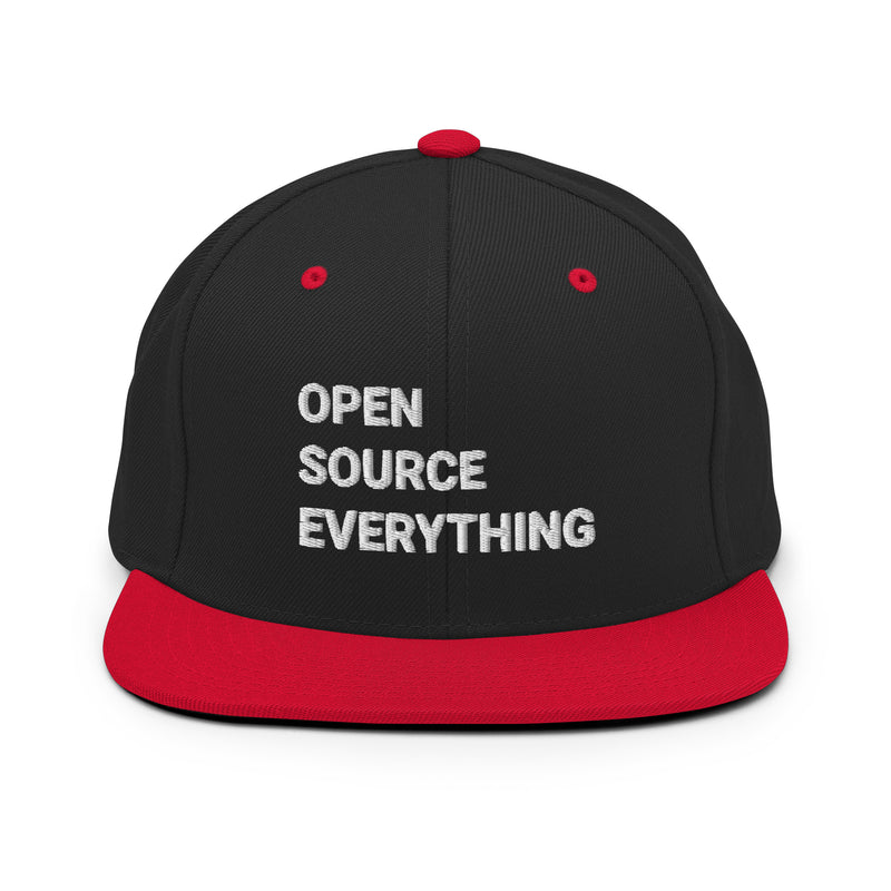 Open Source Everything Structured Snapback Cap with Flat Brim