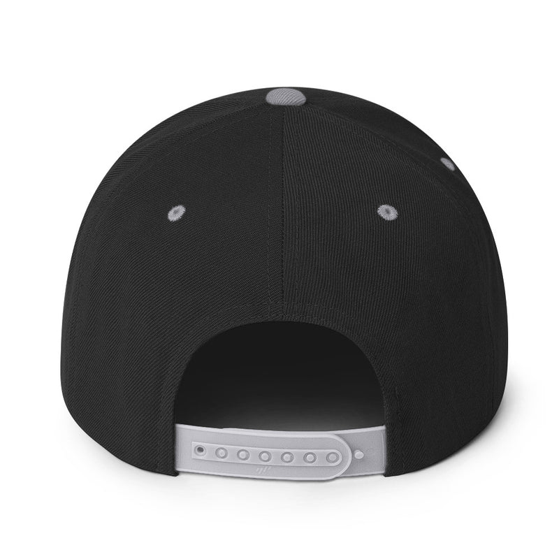 Satoshi Nakamoto Structured Snapback Cap with Flat Brim