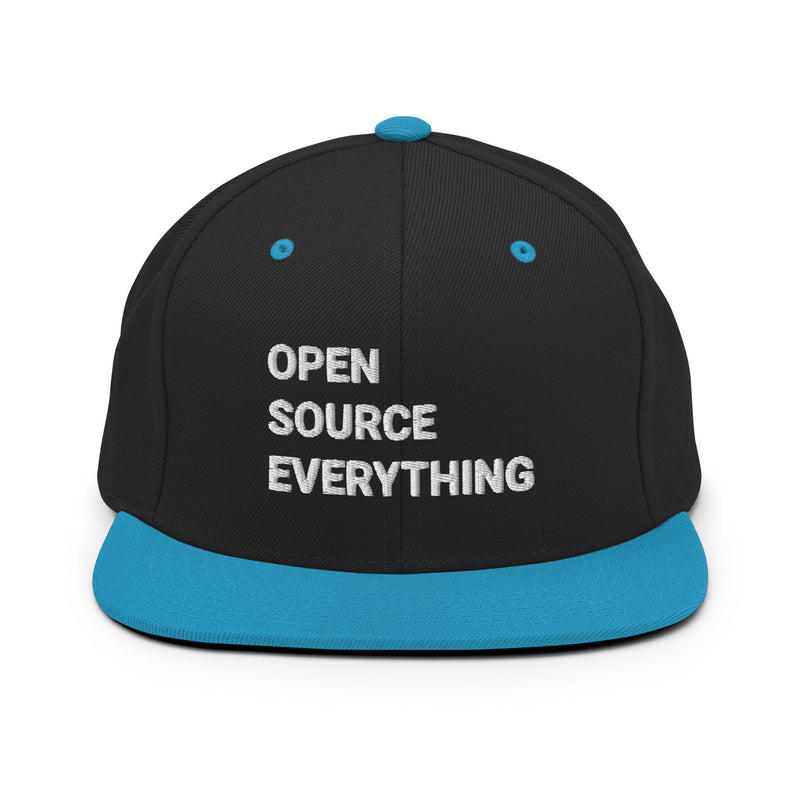 Open Source Everything Structured Snapback Cap with Flat Brim