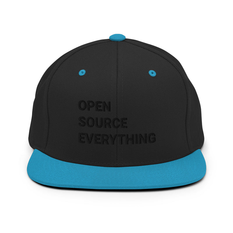 Open Source Everything Structured Snapback Cap with Flat Brim