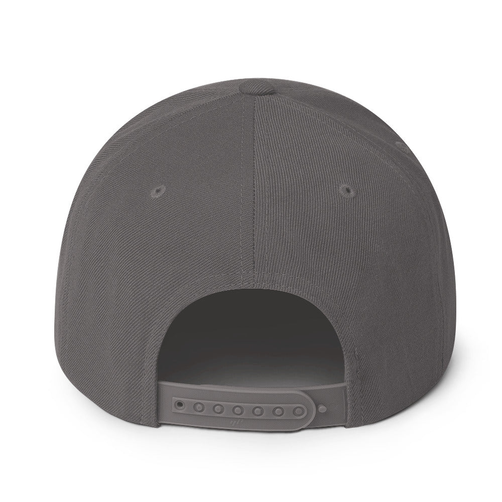 Satoshi Nakamoto Structured Snapback Cap with Flat Brim