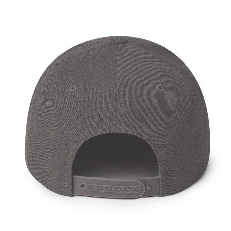Satoshi Nakamoto Structured Snapback Cap with Flat Brim