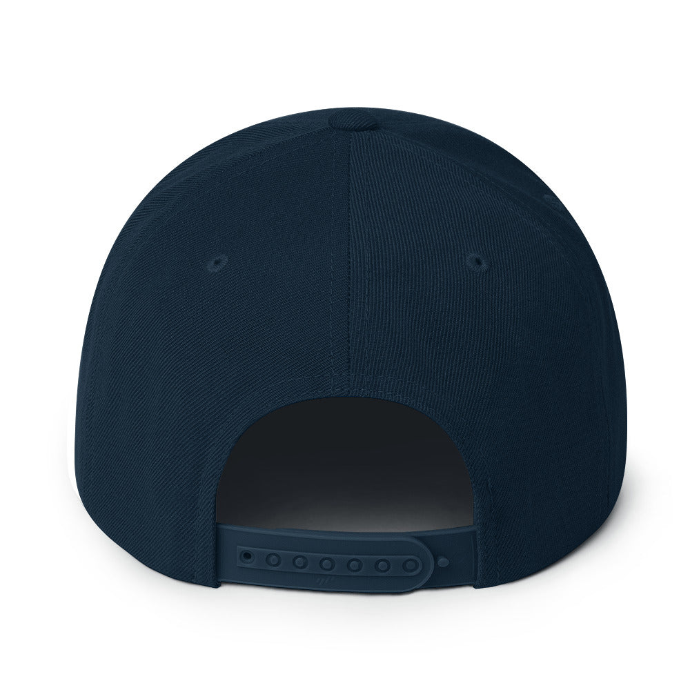 Satoshi Nakamoto Structured Snapback Cap with Flat Brim