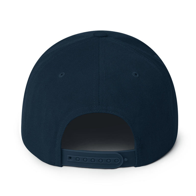 Satoshi Nakamoto Structured Snapback Cap with Flat Brim