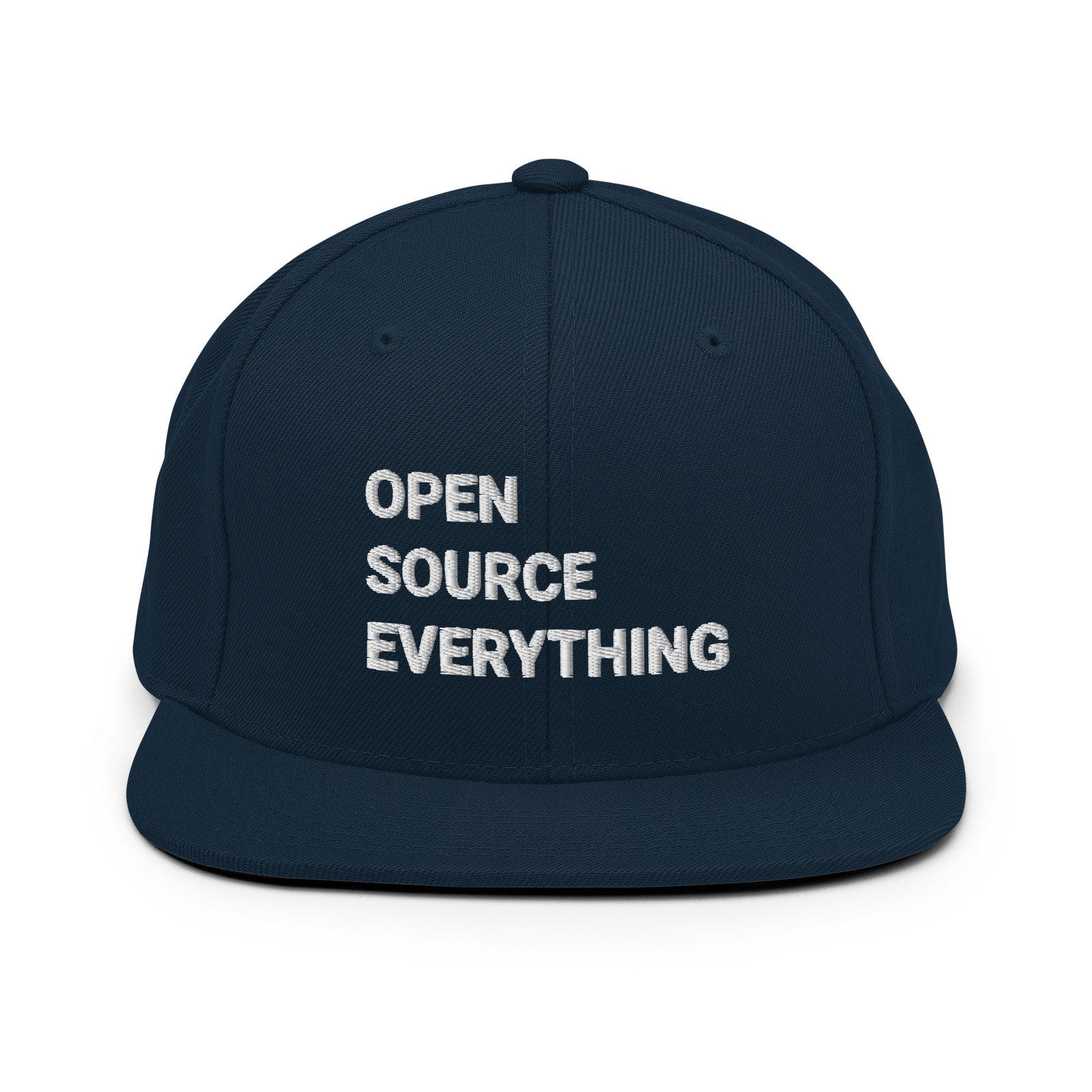 Open Source Everything Structured Snapback Cap with Flat Brim