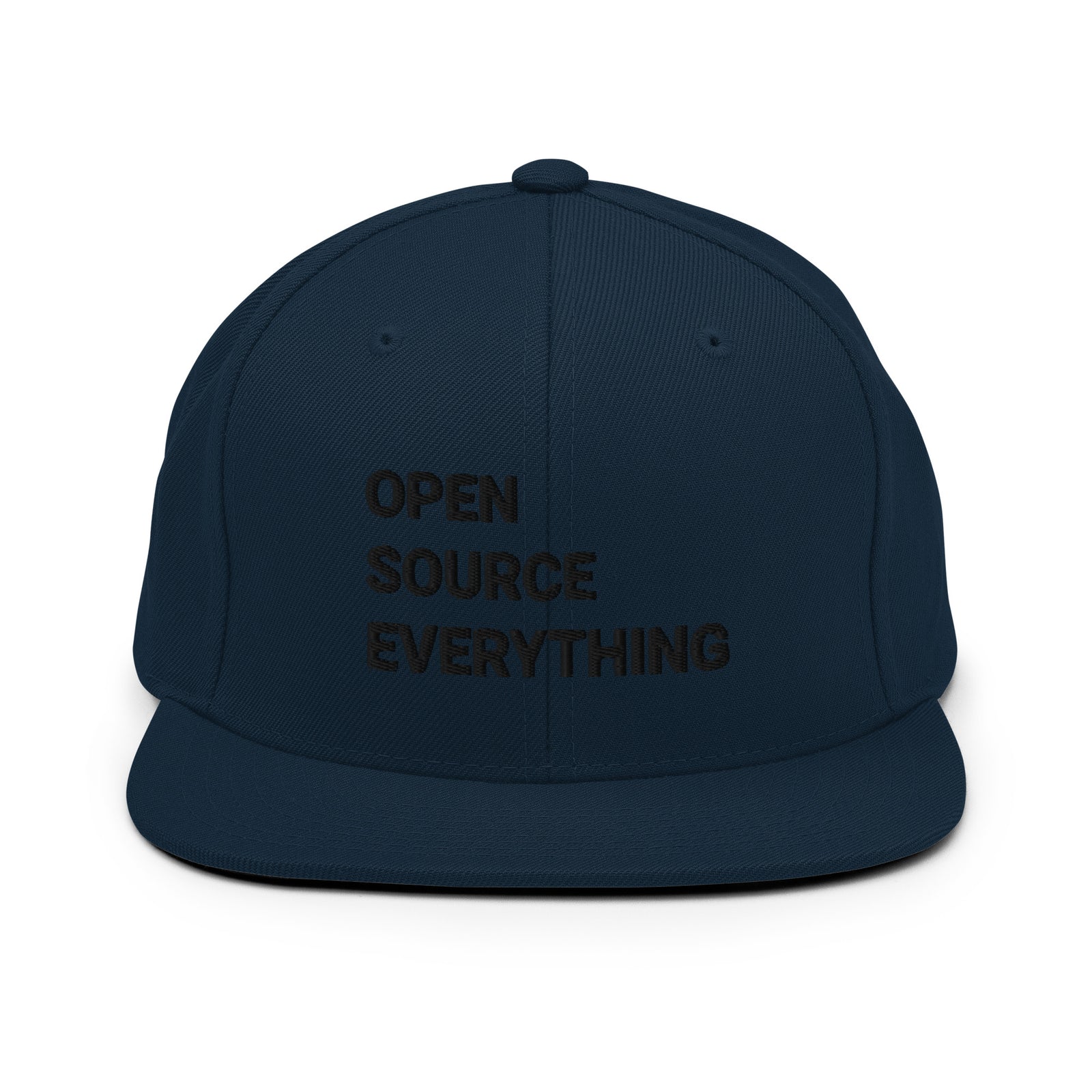 Open Source Everything Structured Snapback Cap with Flat Brim