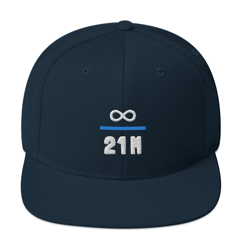 Infinity Divided by 21 Mio Knut Svanholm Structured Snapback Cap with Flat Brim