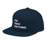 Open Source Everything Structured Snapback Cap with Flat Brim