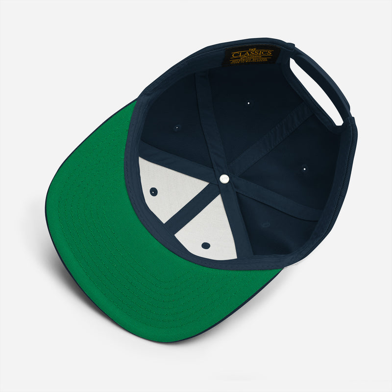 Satoshi Nakamoto Structured Snapback Cap with Flat Brim