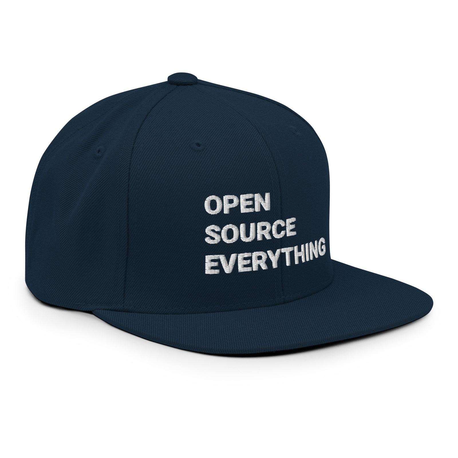 Open Source Everything Structured Snapback Cap with Flat Brim