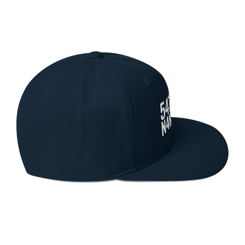 Satoshi Nakamoto Structured Snapback Cap with Flat Brim