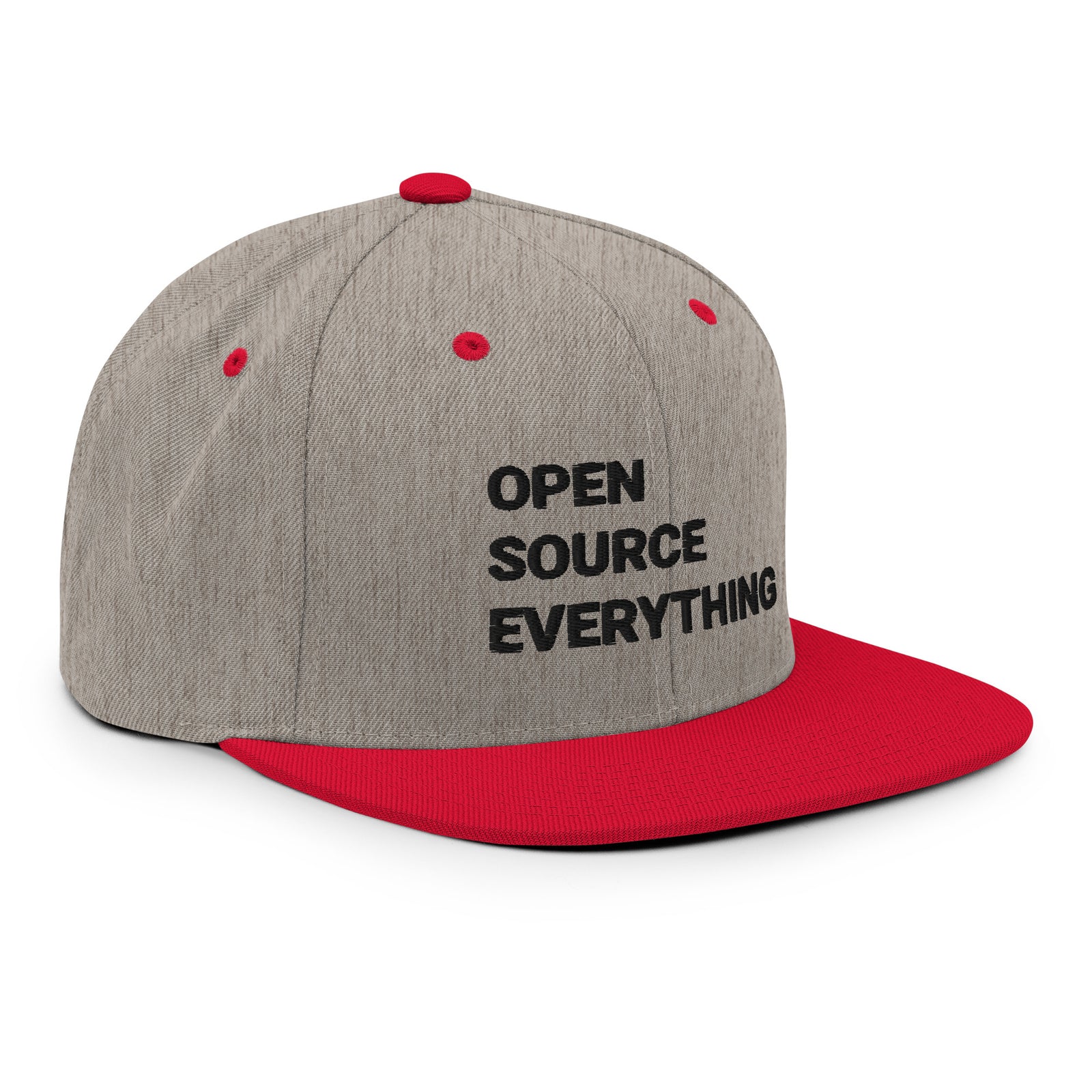 Open Source Everything Structured Snapback Cap with Flat Brim