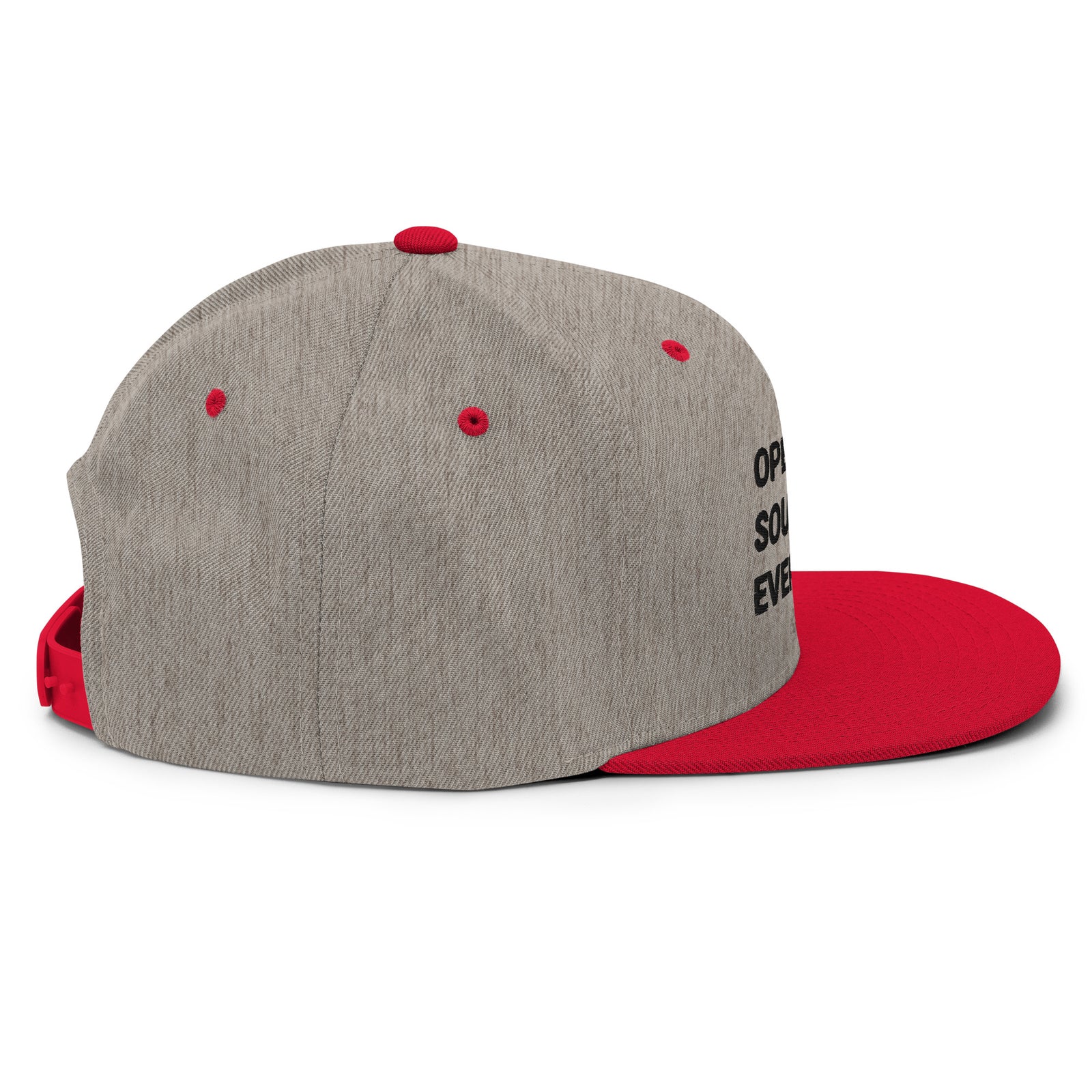 Open Source Everything Structured Snapback Cap with Flat Brim