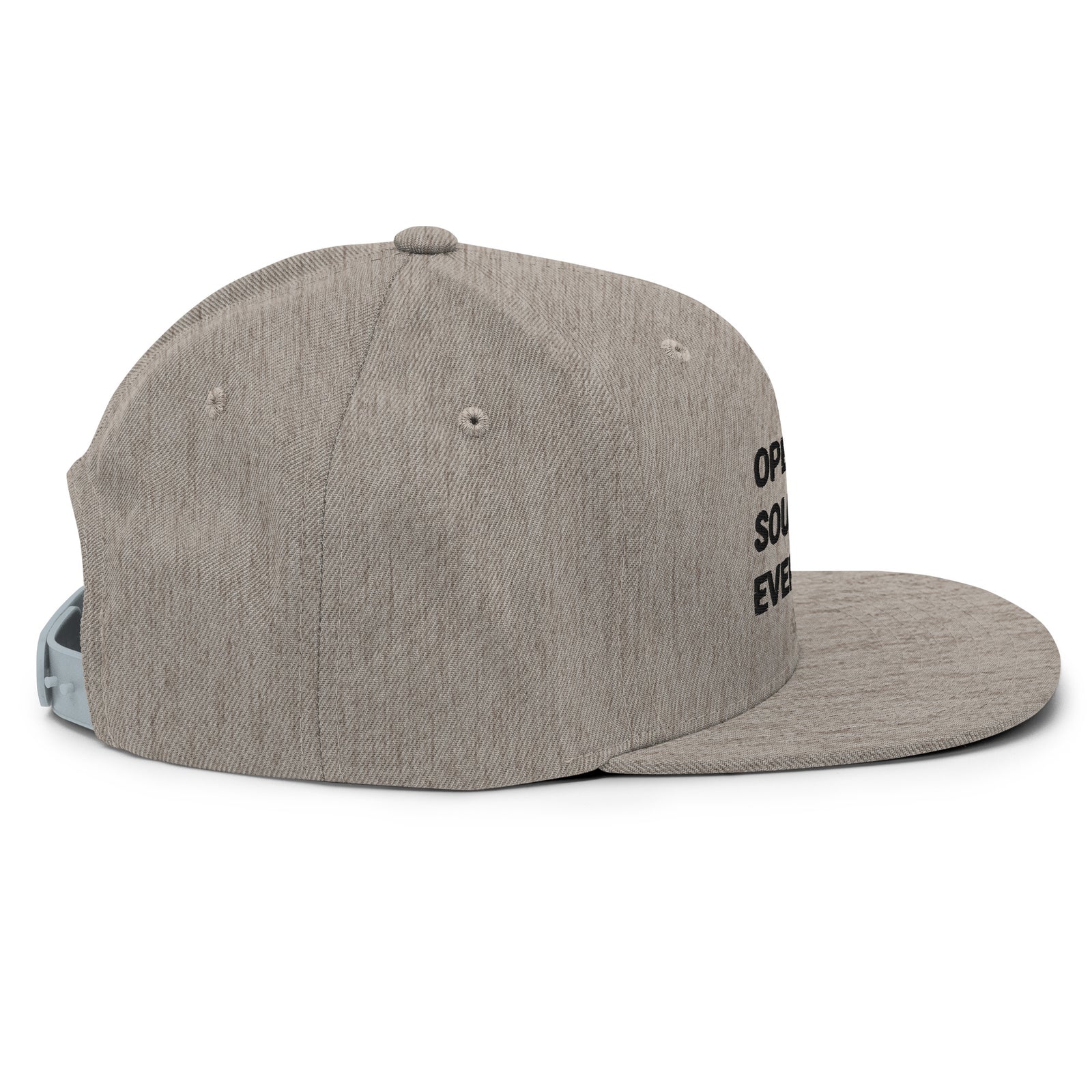 Open Source Everything Structured Snapback Cap with Flat Brim