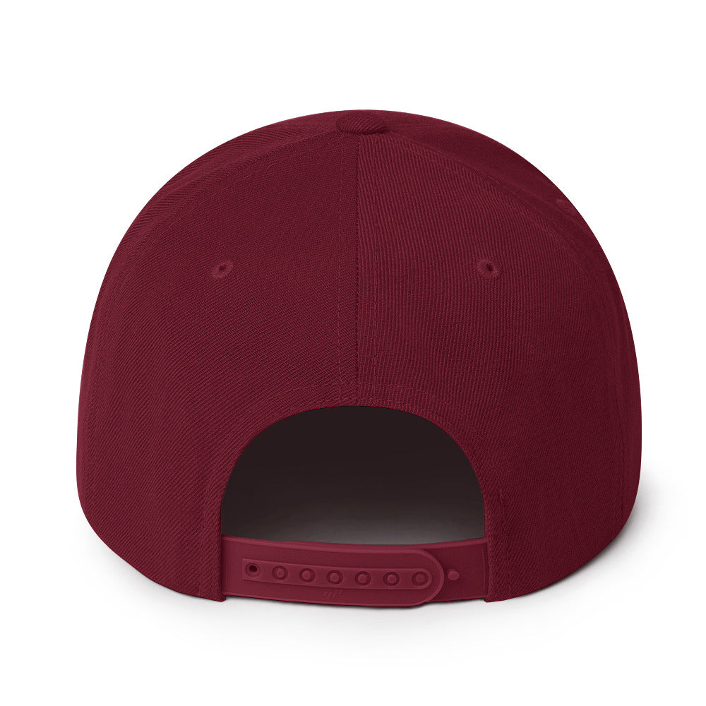 Satoshi Nakamoto Structured Snapback Cap with Flat Brim