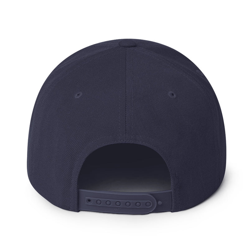 Satoshi Nakamoto Structured Snapback Cap with Flat Brim