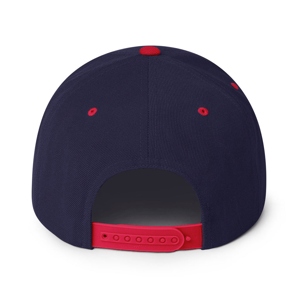Satoshi Nakamoto Structured Snapback Cap with Flat Brim