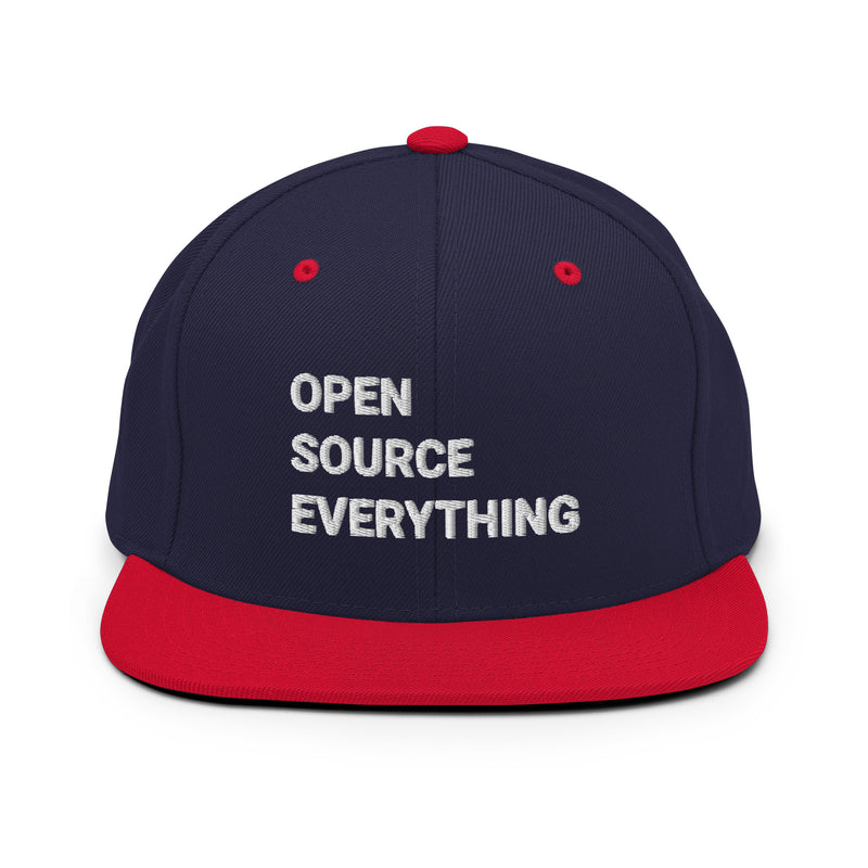 Open Source Everything Structured Snapback Cap with Flat Brim