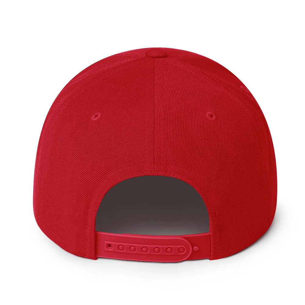 Satoshi Nakamoto Structured Snapback Cap with Flat Brim