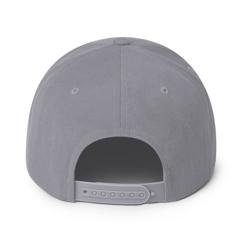 Satoshi Nakamoto Structured Snapback Cap with Flat Brim
