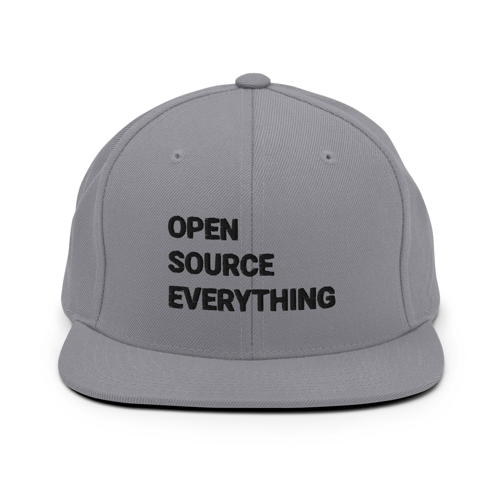 Open Source Everything Structured Snapback Cap with Flat Brim