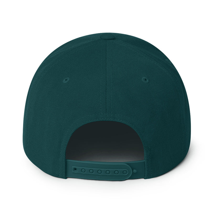 Satoshi Nakamoto Structured Snapback Cap with Flat Brim