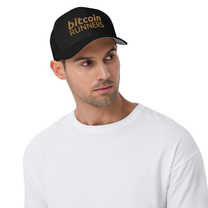 Bitcoin Runners Structured Flexfit Full Baseball Cap with Curved Brim
