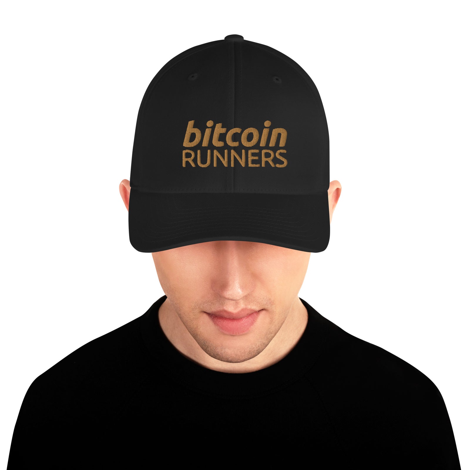 Bitcoin Runners Structured Flexfit Full Baseball Cap with Curved Brim