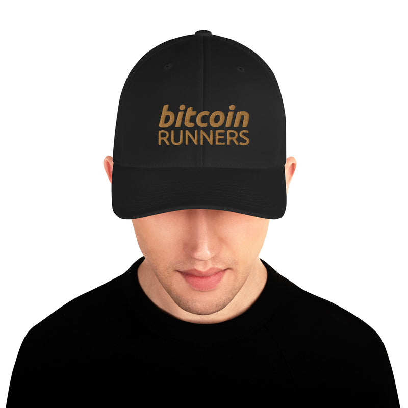 Bitcoin Runners Structured Flexfit Full Baseball Cap with Curved Brim