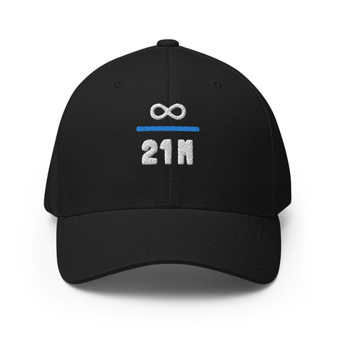 Infinity Divided by 21 Mio Knut Svanholm Structured Flexfit Full Baseball Cap with Curved Brim