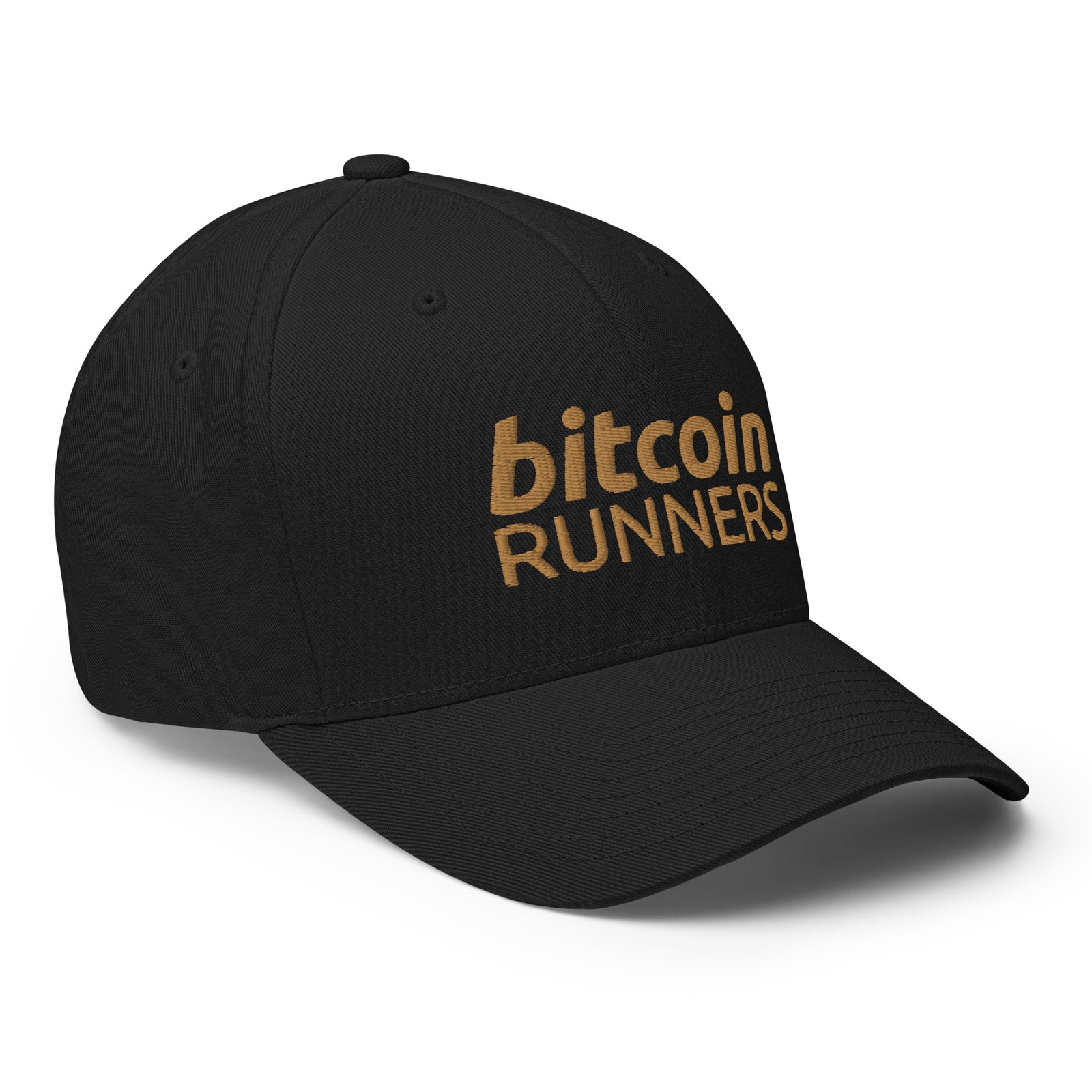 Bitcoin Runners Structured Flexfit Full Baseball Cap with Curved Brim