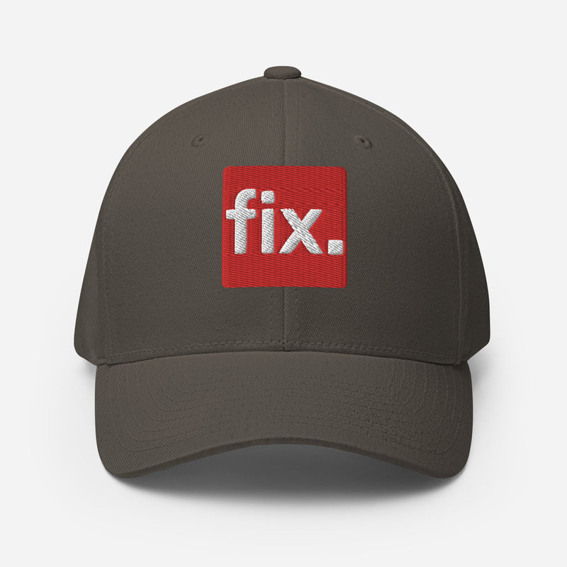 Fix the Money. Structured Flexfit Full Baseball Cap with Curved Brim