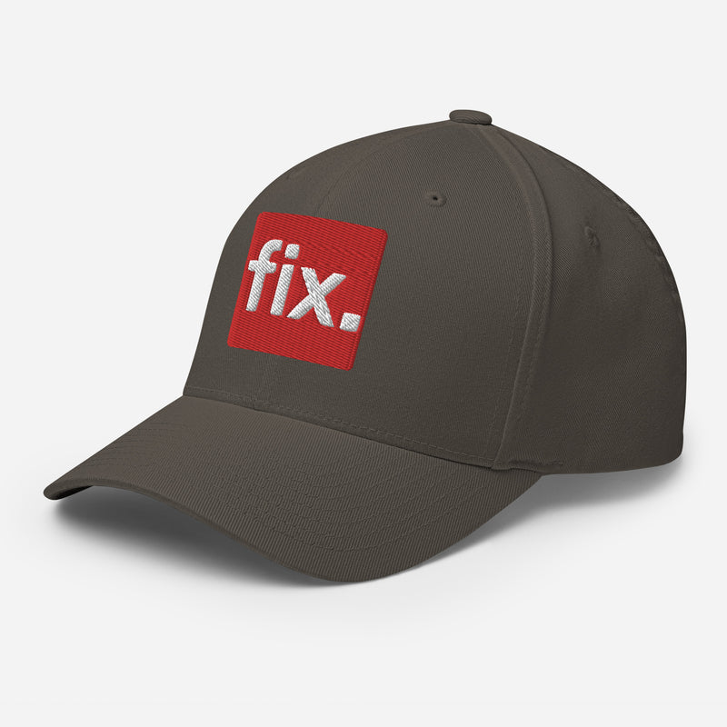 Fix the Money. Structured Flexfit Full Baseball Cap with Curved Brim